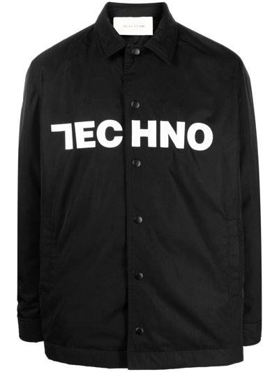 Alyx 1017  9sm Techno Printed Shirt Jacket In Black