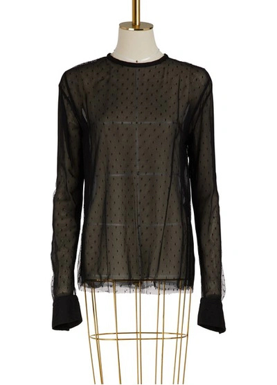 Haider Ackermann Lace Dots Top In Black
