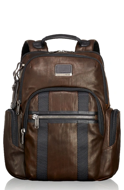 Tumi Alpha Bravo - Nellis Leather Backpack - Brown In Dark Brown