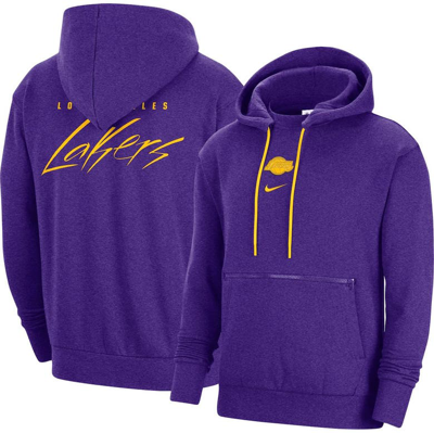 Nike Los Angeles Lakers Courtside  Men's Nba Pullover Fleece Hoodie In Purple