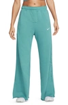 Nike Women's  Sportswear Everyday Modern High-waisted Wide-leg French Terry Pants In Green