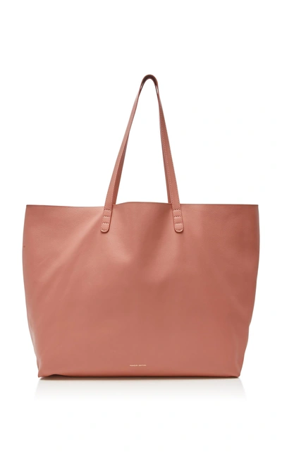 Mansur Gavriel Oversized Leather Tote In Pink