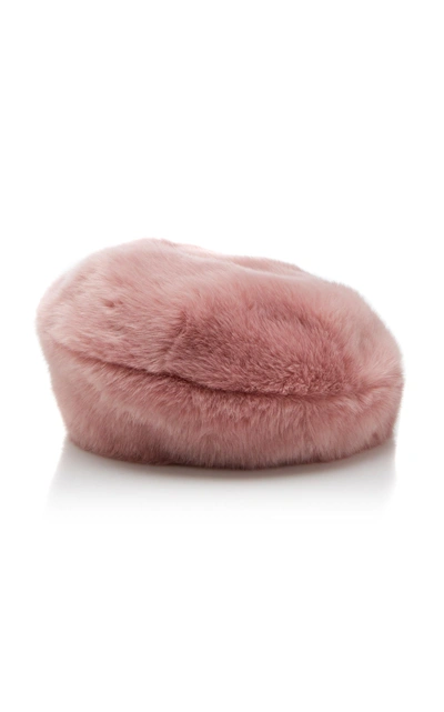 Eugenia Kim Mishka Faux Fur Beret In Pink