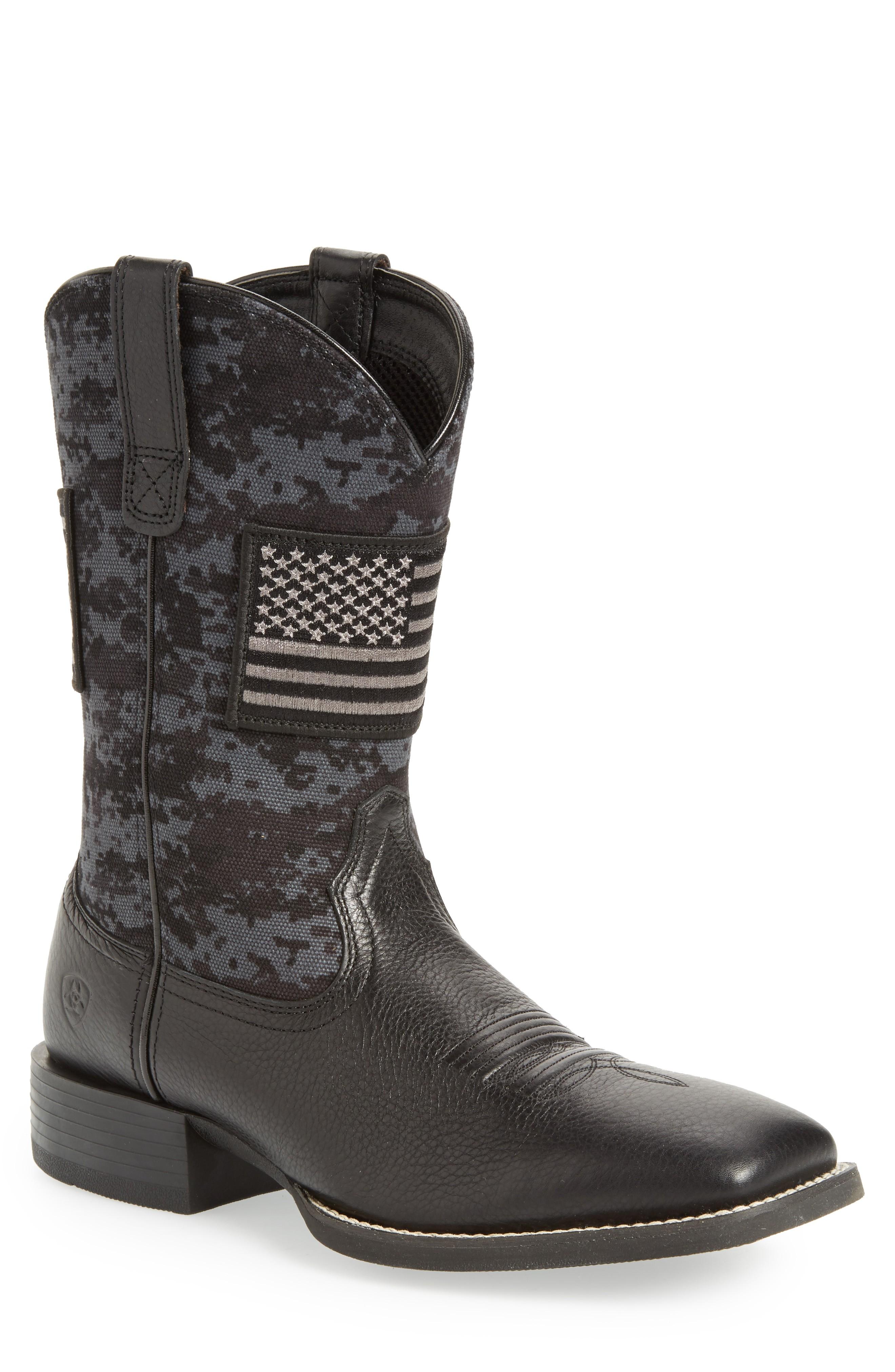 Ariat Sport Patriot Cowboy Boot In Black/ Black Leather | ModeSens