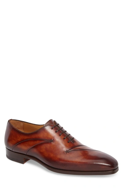 Magnanni Marquez Stitched Oxford In Cognac Leather