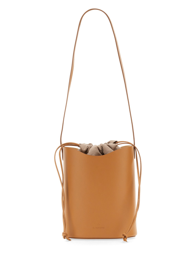 Il Bisonte Leather Bucket Bag In Yellow