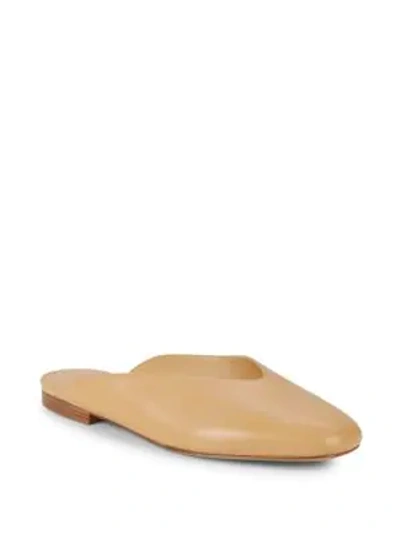 Vince Levins Leather Slides In Sand