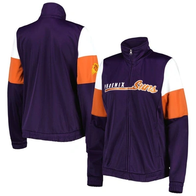 G-iii 4her By Carl Banks Purple Phoenix Suns Change Up Full-zip Track Jacket