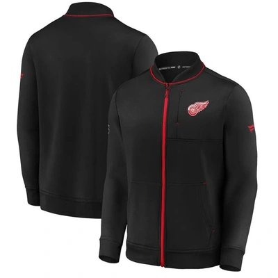 Fanatics Branded Black Detroit Red Wings Authentic Pro Locker Room Full-zip Jacket