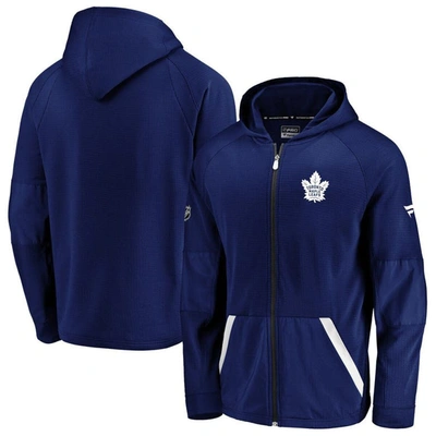 Fanatics Branded Blue Toronto Maple Leafs Rinkside Grid-back Raglan Full-zip Jacket