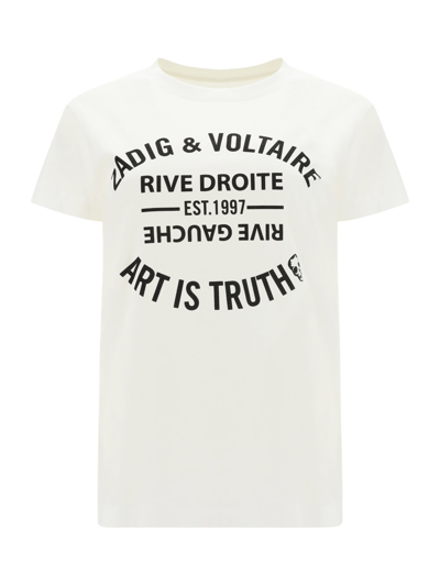 Zadig & Voltaire Walk Foil-print T-shirt In Blanc