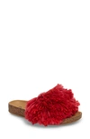 Ugg Cindi Yarn Pom Sandal In Ribbon Red