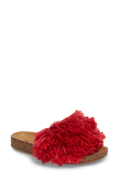 Ugg Cindi Yarn Pom Sandal In Ribbon Red