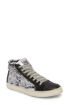 P448 Women's Skate Bs Sequined Leather High Top Sneakers In Paillettes