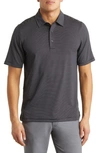 Cutter & Buck Forge Drytec Pencil Stripe Performance Polo In Black