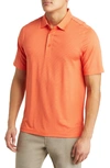 Cutter & Buck Forge Drytec Pencil Stripe Performance Polo In College Orange