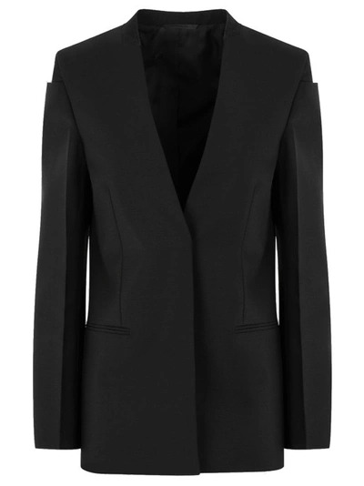 Givenchy Collarless Blazer In Black