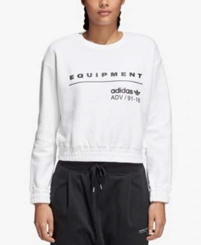 Adidas Originals Eqt Sweatshirt In White