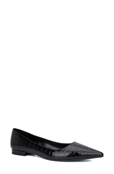 Fashion To Figure Bailey Flat In Black Croc