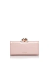 Ted Baker Honeyy Bobble Patent Matinee Wallet In Light Pink/rose Gold