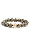 Gorjana Power Gemstone Pyrite For Strength Bracelet In Pyrite/ Gold