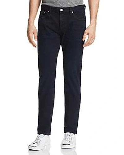 S.m.n Studio Hunter Standard Slim Fit Jeans In Shadow In Dark Blue