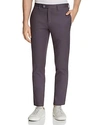 Ted Baker Cliftro Piece-dyed Regular Fit Trousers In Light Gray