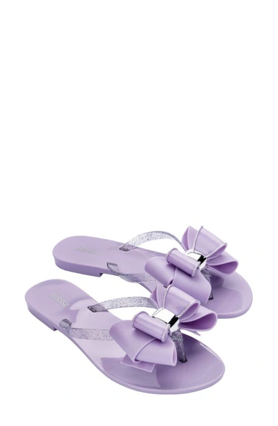 Melissa Women's Harmonic Sweet Vii Bow Slide Sandals In Lilac