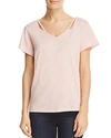 Alison Andrews Cutout V-neck Top In Blushing Bride