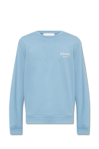 Iceberg Embroidered-logo Detail Sweatshirt In Blue