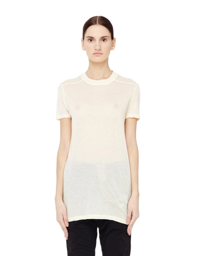 Rick Owens Drkshdw Lightweight Cotton T-shirt In Beige