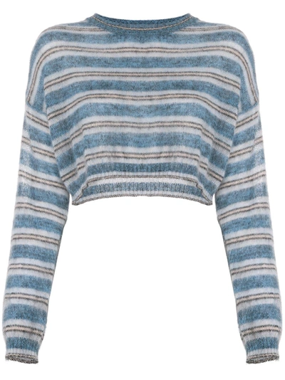 Alberta Ferretti Cropped Design Sweater