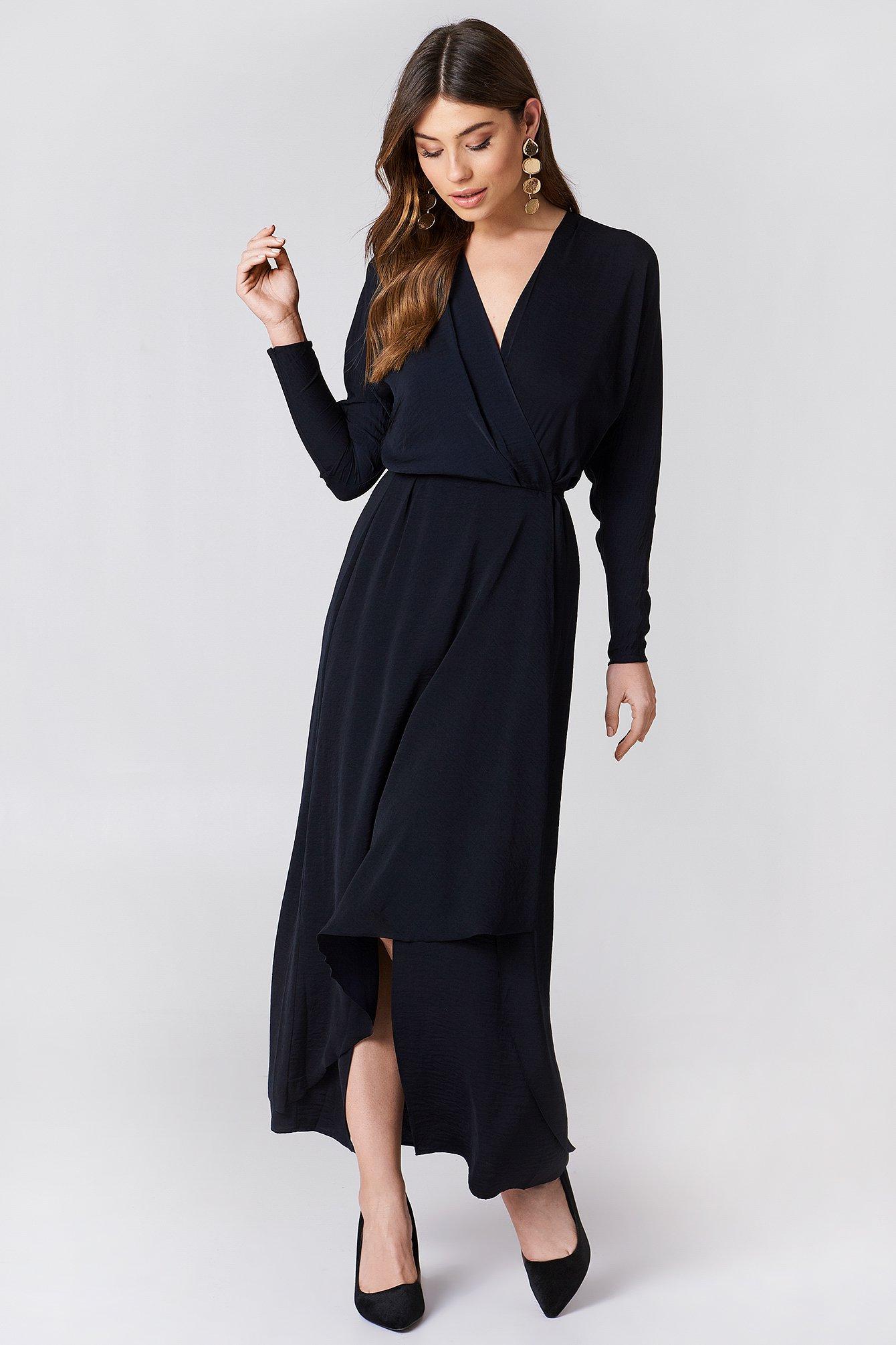 Filippa K Drapey Wrap Dress - Navy 