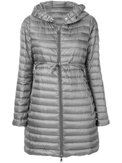 Moncler Zipped Padded Coat - Grey In Grey