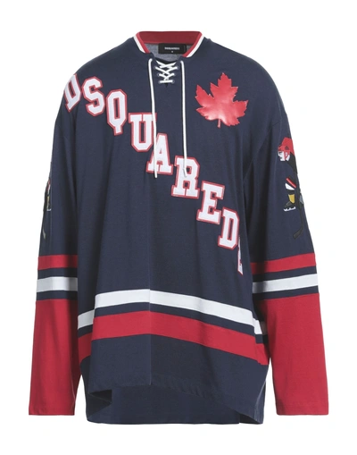 Dsquared2 T-shirts In Navy Blue