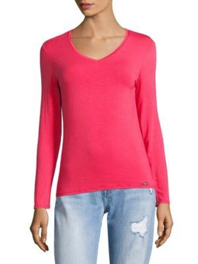 Calvin Klein Long-sleeve Tee In Watermelon