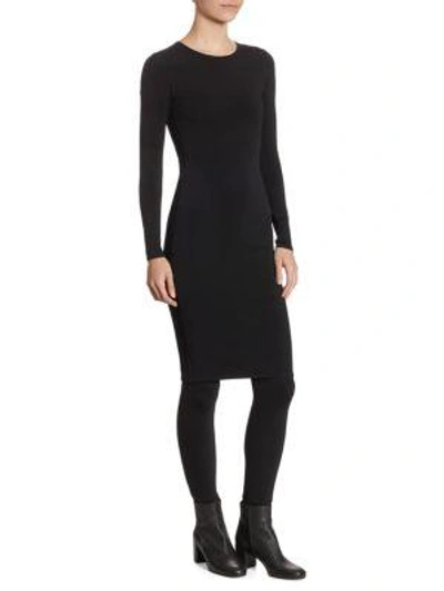 Vince Fitted Sheath Dress In Black