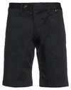 Liu •jo Man Man Shorts & Bermuda Shorts Black Size 28 Cotton, Elastane