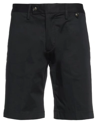 Liu •jo Man Man Shorts & Bermuda Shorts Midnight Blue Size 26 Cotton, Elastane In Black