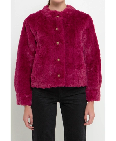 Endless rose faux shearling jacket sale