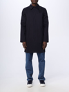 Apc A.p.c. Concealed Fastened Coat In Blue