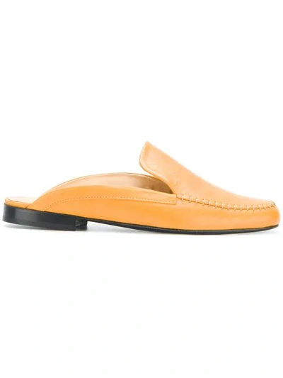 Aalto Low Heel Slippers In Yellow