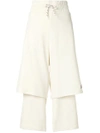 Aalto Cropped Layered Trousers - Neutrals