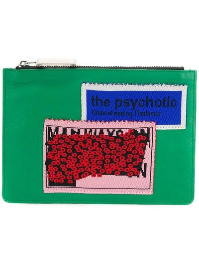 Jw Anderson Patch Clutch Bag - Green