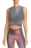 Nike Women's  Yoga Dri-fit Printed Tank Top In Grey