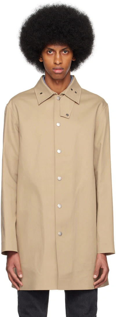 Apc Thibault Trench Coat In Beis
