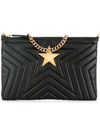 Stella Mccartney Stella Star Clutch Bag In Black