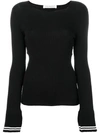 Philosophy Di Lorenzo Serafini Ribbed Pleated Cuff Sweater - Black