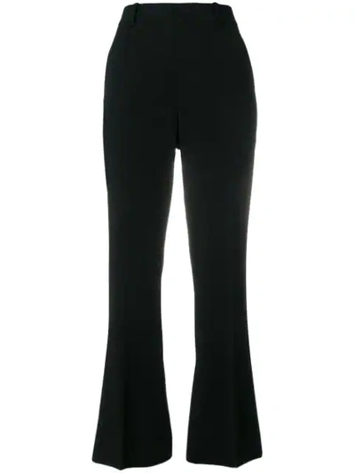 Gucci Crop Flare Tailored Trousers In Black