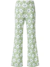 Prada Floral Print Flared Trousers